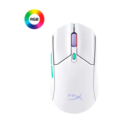 Mouse Gaming HP HyperX Pulsefire Haste 2 Core Wireless, 3600 DPI, rată de polling 1000 Hz, autonomie baterie 100 ore, White