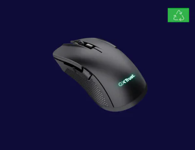 Mouse gaming wireless Trust GXT 931 Ybar, sensibilitate ajustabila 800-7200 DPI, interfata USB-C, iluminare RGB, greutate 96g, negru