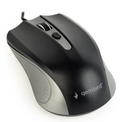 GEMBIRD MUS-4B-01-GB optical mouse 1200DPI USB Black/spacegray