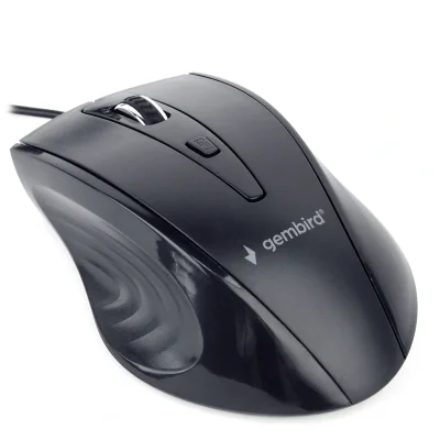 GEMBIRD MUS-4B-02 optical mouse MUS-4B-02 1200 DPI USB Black 1.35m cable length