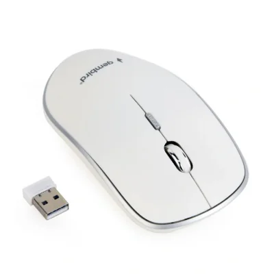GEMBIRD MUSW-4B-01-W Gembird Wireless optical mouse MUSW-4B-01-W 1600 DPI nano USB white