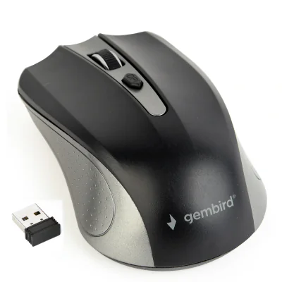 GEMBIRD MUSW-4B-04-BG Wireless optical mouse MUSW-4B-04-BG 1600 DPI nano USBblack/spacegrey