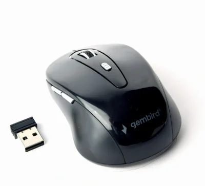 GEMBIRD MUSW-6B-01 Gembird Wireless optical mouse MUSW-6B-01 1600 DPI nano USB black