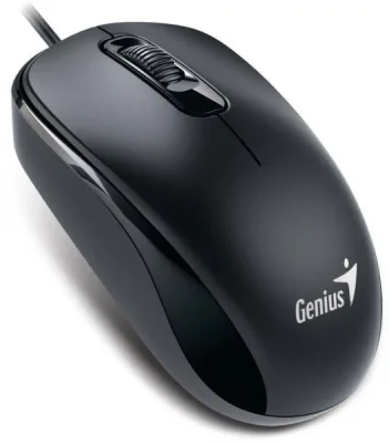 Mouse Genius DX-110, PC sau NB, cu fir, USB-C, optic, 1200 dpi, butoane/scroll 3/1, cablu 1.5m, negru