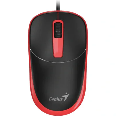 MOUSE Genius "DX-123”, PC sau NB, cu fir, USB, optic, rosu, "Wired Mouse”, "31010033406"