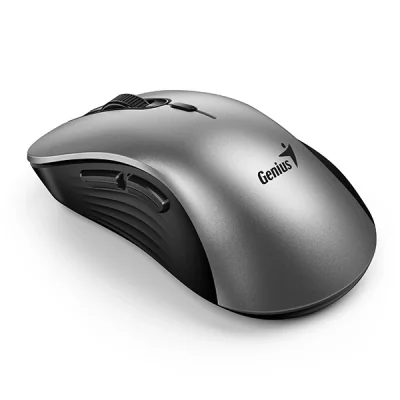 MOUSE Genius, Ergo "NX-8100S AI", PC sau NB, wireless, 2.4GHz, optic, 1600 dpi, butoane/scroll 6/1, gri-argintiu, "31030040404"