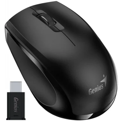MOUSE Genius, "NX-8006S", PC sau NB, wireless, 2.4GHz, optic, 1200 dpi, butoane/scroll 3/1, USB-C, negru, "31030036400"