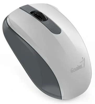 MOUSE Genius, "NX-8008S", PC sau NB, wireless, 2.4GHz, optic, 1200 dpi, butoane/scroll 3/1, alb&gri, "31030028403"