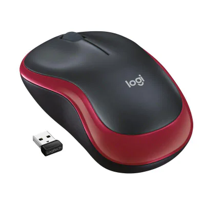 Mouse Logitech Wireless Mouse M185, No Lang, Red, Ewr2 910-002237