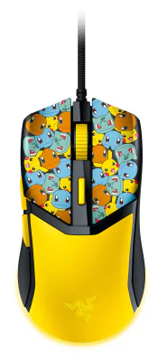Mouse cu fir gaming Razer Cobra Razer Pokémon Kanto Starters Edition, rezolutie 8500 DPI, 6 butoane programabile, iluminare RGB, negru
