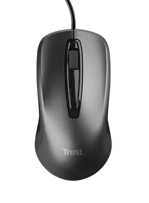 Mouse Trust cu fir, optic, rezolutie maxima 1200 DPI, negru