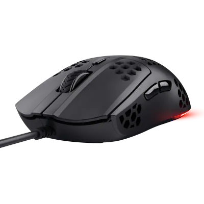 Mouse Trust GXT 928 Helox cu fir, optic, rezolutie meaxima 6400 DPI, negru