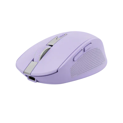 Mouse Trust Ozaa compact, rezolutie maxima 3200 DPI, interfata USB-A, USB-C, mov