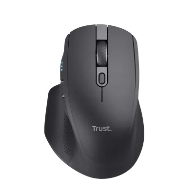 Mouse Trust Ozaa+, wireless RF 2.4GHz, bluetooth, conectivitate USB 1.1, 2.0, 3.0, rezolutie maxima 3200 DPI, negru