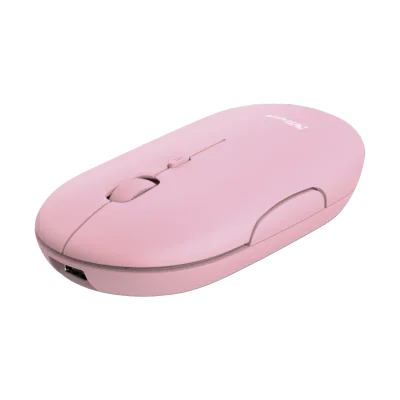 Mouse Trust Puck, Rechargeable Bluetooth, roz