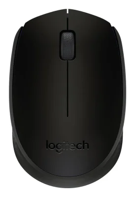 Mouse wireless Logitech B170, optic, interfata USB, rezolutie 1000 DPI, numar butoane 2/1, negru