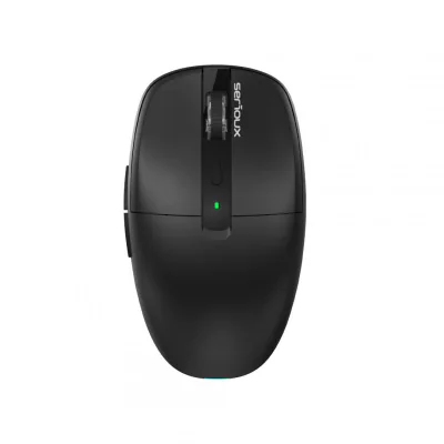 Mouse wireless AirFlow 2.4G+BT cu mod dual, cu receptor dual USB-A +USB-C; LED frontal  Mod: 2.4G + Bluetooth  Număr cheie: 6  Material: ABS  Culoare: Negru complet  DPI: 800-1200-1600  Comutator: Clic silențios pentru butonul L-R  Interfață: Recepto