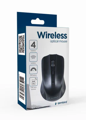 Mouse Wireless GEMBIRD MUSW-4B-04, 1600 dpi, negru