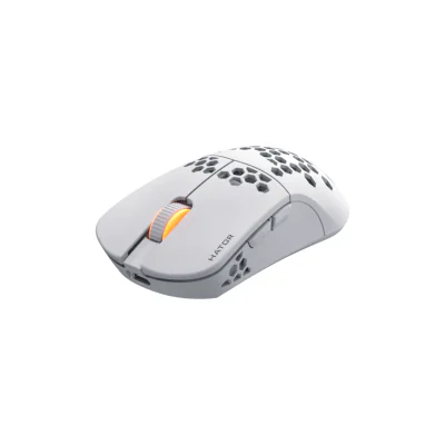 Mouse wireless Hator Stellar Pro, conectivitate 2.4GHz, bluetooth si USB, polling rate pana la 1000Hz, capacitate baterie 300mAh, durata de viata baterie in modul wireless pana la 18H (iluminare pornita), pana la 42 de ore (iluminare oprita), timp in