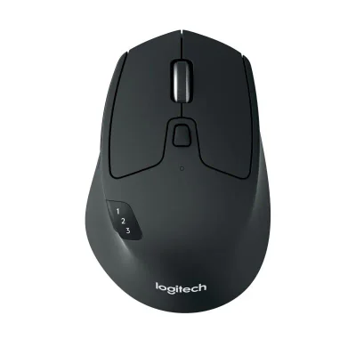 Mouse wireless optic Logitech M720 Triathlon, rezolutie 1000 DPI, butane/rotitte 8/1, interfata nano USB, negru