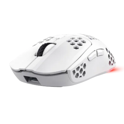 Mouse wireless Trust GXT 929W Helox, rezolutie maxima 4800 DPI, 6 butoane, alb