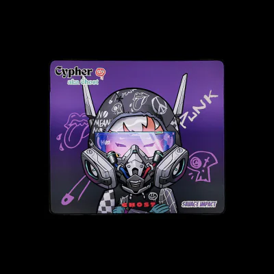 MousePAD A4TECH - gaming, Bloody "BP-45W" Cypher Ghost, cauciuc si material textil, 453 x 400 x 5 mm, imagine, "BP-45W Cypher Ghost" 4711421 002448