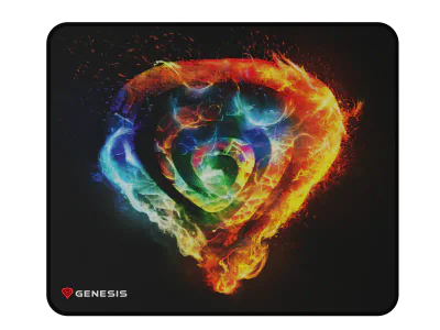 Mousepad Genesis Carbon 500 M FIRE G2, material cauciuc + material textil, dimensiuni 300 x 250 x 2.5 mm, multicolor
