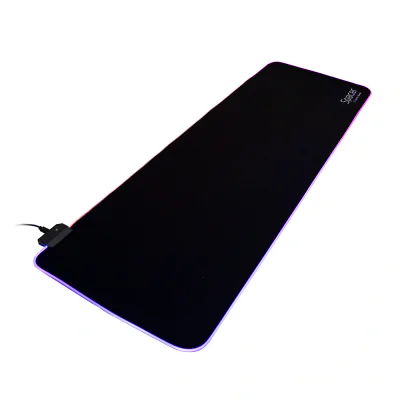 Mousepad RGB Spacer gaming, cauciuc si material textil, 900 x 300 x 3 mm, 1.8 m lungime cablu, imagine