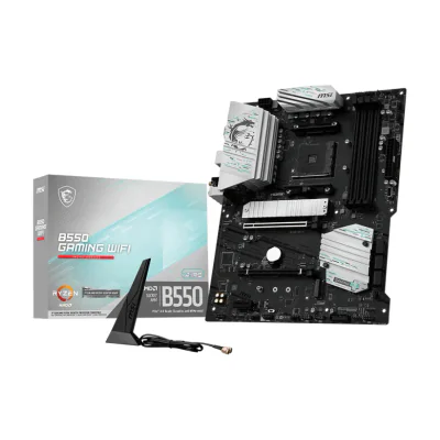 MSI B550 GAMING WIFI, AMD, Socket AM4, AMD Ryzen 3000 Series, AMD Ryzen 5000 Series, AMD Ryzen 7000 Series, DDR4-SDRAM, 128 GB, DIMM