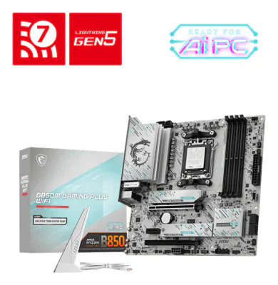 Placa de baza MSI B850M GAMING PLUS WIFI, Socket AM5, DDR5, Micro-ATX