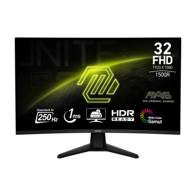 MSI MAG 32C6X, 80 cm (31.5"), 1920 x 1080 pixels, Full HD, 1 ms, Black