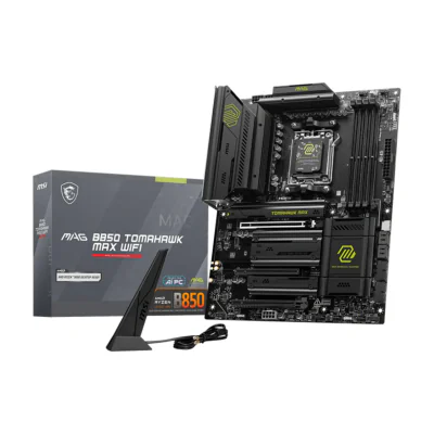 MSI MAG B850 TOMAHAWK MAX WIFI, AMD, Socket AM5, AMD Ryzen 7000 Series, AMD Ryzen 8000 Series, AMD Ryzen 9000 Series, Socket AM5, 256 GB, DDR5-SDRAM