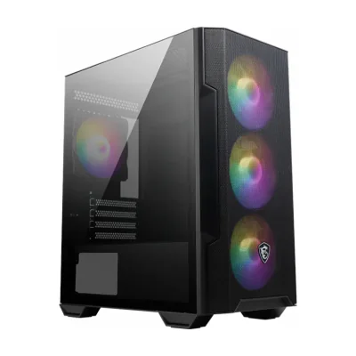 MSI MAG Forge M100R, Micro Tower, PC, Black, Transparent, micro ATX, Mini-ITX, Tempered glass, Gaming