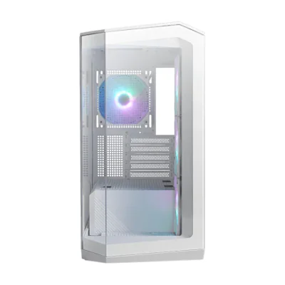 MSI MAG PANO M100R PZ, Micro Tower, PC, White, ITX, micro ATX, Metal, Gaming