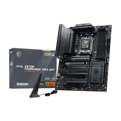 MSI MAG X870E TOMAHAWK MAX WIFI, AMD, Socket AM5, AMD Ryzen 7000 Series, AMD Ryzen 8000 Series, AMD Ryzen 9000 Series, Socket AM5, DDR5-SDRAM, 256 GB