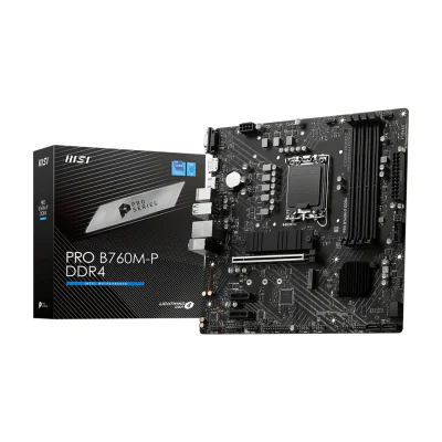 MSI PRO B760M-P DDR4, Intel, LGA 1700, Intel® Celeron®, Intel® Pentium® Gold, LGA 1700, DDR4-SDRAM, 128 GB