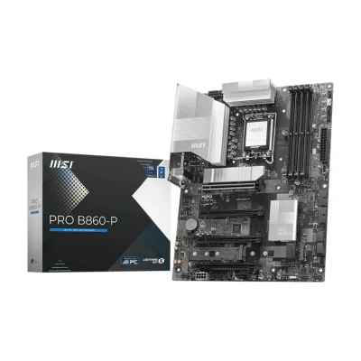 MSI PRO B860-P, Intel, LGA 1851 (Socket V1), Intel Core Ultra (Series 2), LGA 1851, 256 GB, DDR5-SDRAM