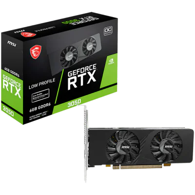 MSI Video Card Nvidia GeForce RTX 3050 LP E 6G OC, 2x HDMI, 1x DP, DUAL FAN, ATX "RTX_3050_LP_E_6G_OC"