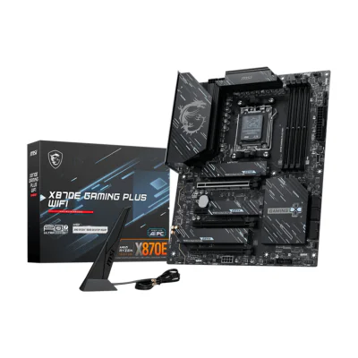MSI X870E GAMING PLUS WIFI, AMD, Socket AM5, AMD Ryzen 7000 Series, AMD Ryzen 8000 Series, AMD Ryzen 9000 Series, Socket AM5, DDR5-SDRAM, 256 GB