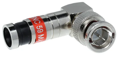 Mufă BNC unghiulară de compresie MASTER BNC-WK/ZAC-RG59, pentru RG59