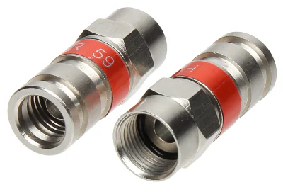 Mufă F dreaptă de compresie MASTER F/ZAC-RG59/MSR, pentru RG59