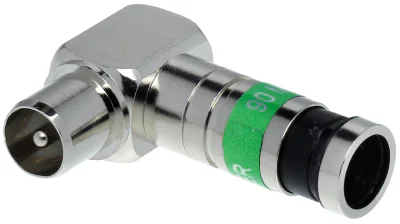 Mufă IEC unghiulară de compresie MASTER IEC-WK/ZAC-TRI113