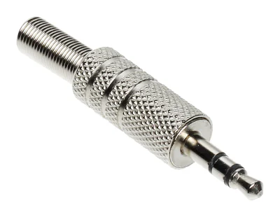 Mufă Jack 3,5 mm dreaptă JACK-W/3.5/S/MET, stereo, metalică