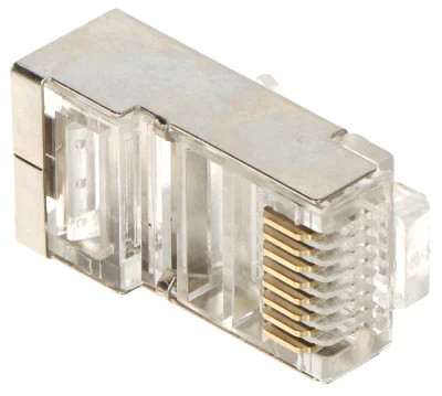Mufă modulară ecranată RJ45 cu trecere DELTA PLUG RJ45T-EKRAN*P100, EZ-Type, 8 pini, set 100 buc.
