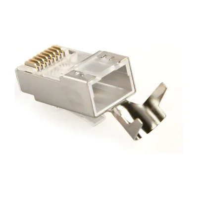MUFA RJ-45 GEMBIRD pt. cablu FTP/SFTP, Cat7, RJ-45 (T) | RJ-45 (T) tip pass-through, ecranat, plastic cu metal,100 buc, "LC-PTF7-01/100"