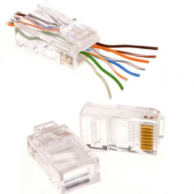 Mufa RJ45 UTP cat.6 passthrough (100 buc) - EMTEX "EMT-PR6-UTP"