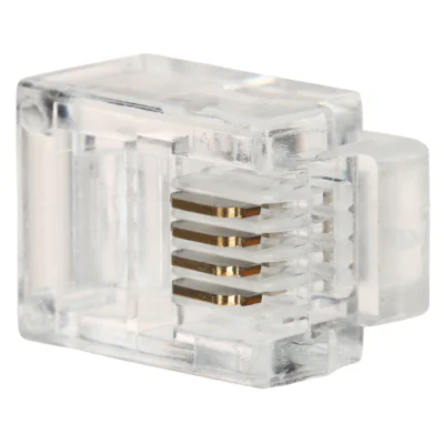 Mufă telefonică RJ11 DELTA PLUG RJ11*P10, 4 pini, set 10 buc.