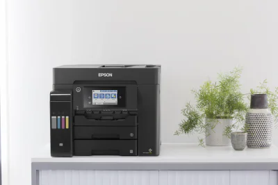 Multifunctional inkjet color CISS Epson L6550, dimensiune A4 (Printare, Copiere, Scanare, Fax), viteza 32 ppm alb-negru, 22ppm color, rezolutie 4800x2400 dpi, alimentare hartie 550 coli, scanner CIS rezolutie 1200x2400 dpi, ADF, fax memorie 550 pagin