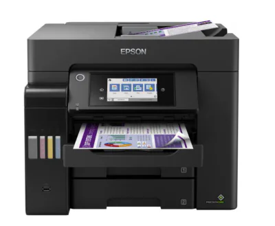 Multifunctional inkjet color CISS Epson L6570, dimensiune A4 (Printare, Copiere, Scanare, Fax), viteza 32 ppm alb-negru, 32ppm color, rezolutie 4800x1200 dpi, alimentare hartie 550 coli, scanner CIS rezolutie 1200x2400 dpi, DADF, fax memorie 550 pagi