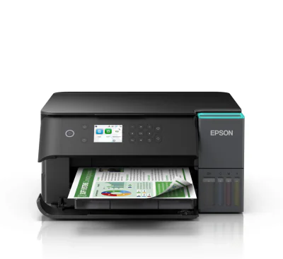 Multifunctional inkjet color Epson EcoTank CISS L6360, dimensiune A4 (Printare,Copiere, Scanare), printare borderless, viteza 33ppm alb-negru, 20ppm color, rezolutie 4800x1200 dpi, alimentare hartie 250 coli, duplex automat ,scanner CIS rezolutie 120